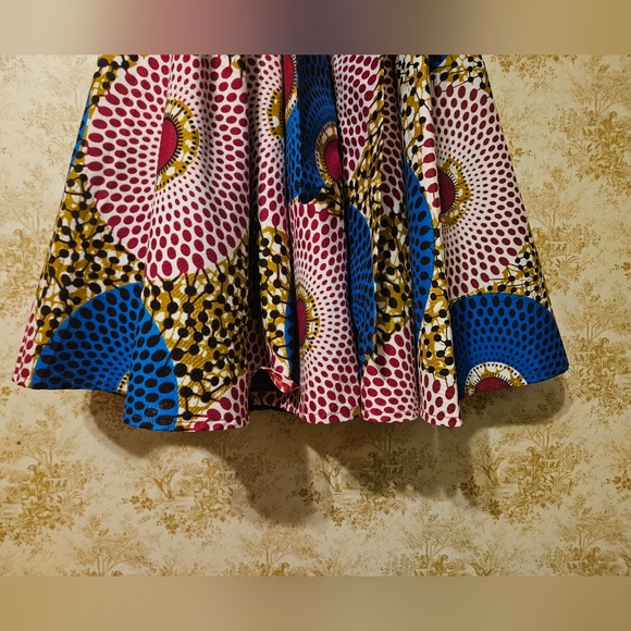 African Print Dress BintaRealWax( See Measurements!) Adjustable Waist! - Picture 4 of 12